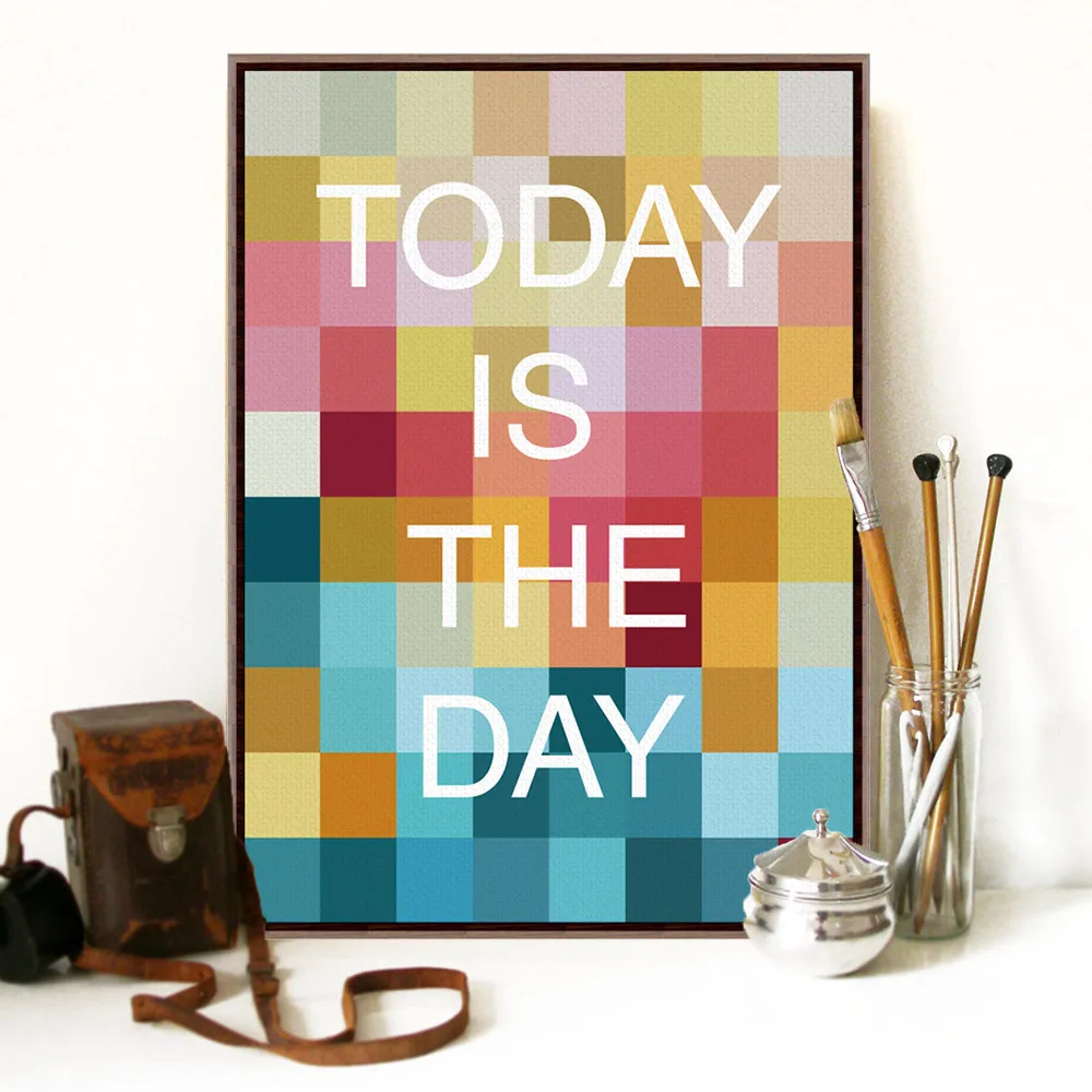 Скандинавские цветные шары велосипедная типография цитаты постер печать