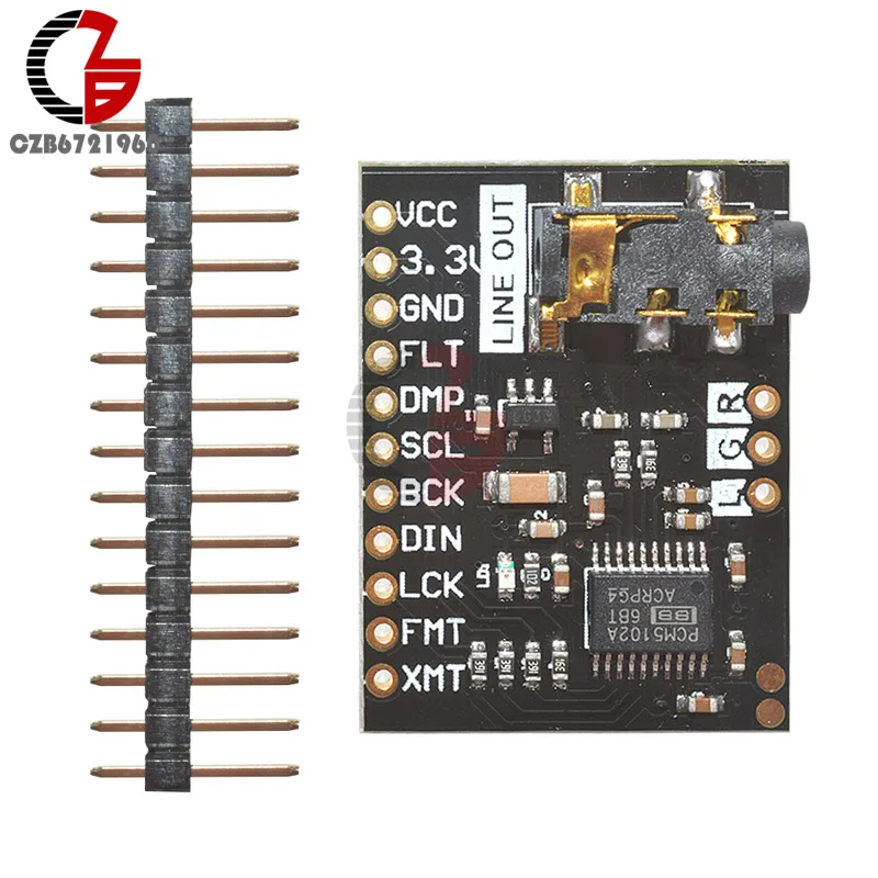 Плата декодера интерфейса PCM5102A DAC I2S 192 кГц 24 бит 3 5 мм стерео разъем цифровой аудио