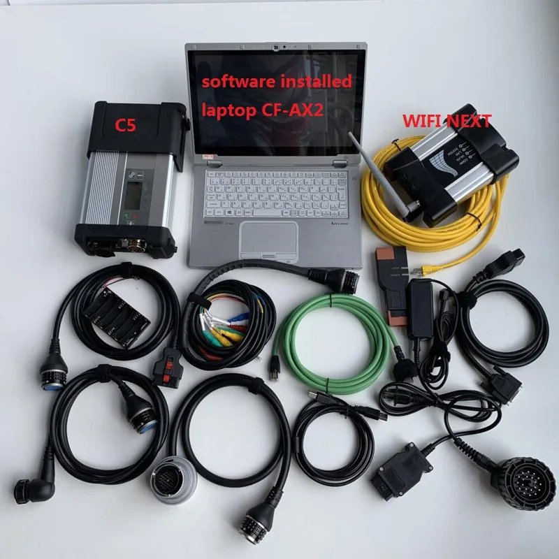 

auto scanner for B MW Icom Wi-Fi Next SD Connect C5 MB Start 5 with used Laptop CF-AX2 2021.06V Software Car Diagnostic scanner