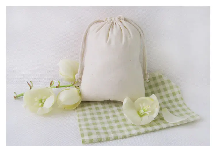 Хлопок Drawstring мешочек для