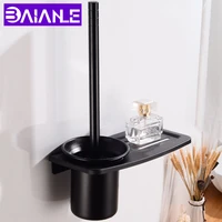 modern toilet brush holder black creative toilet brush holder set with shelf wall mounted aluminum bathroom cleaning tool holder
