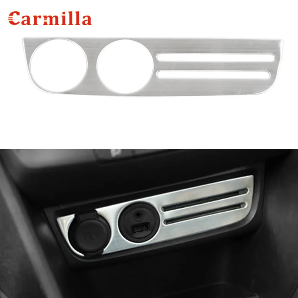 

Stainless Steel Cigarette Lighter Decorative Stickers Car Protection Trim Sticker for Peugeot 2008 2013 2014 2015 2016 2017 2018