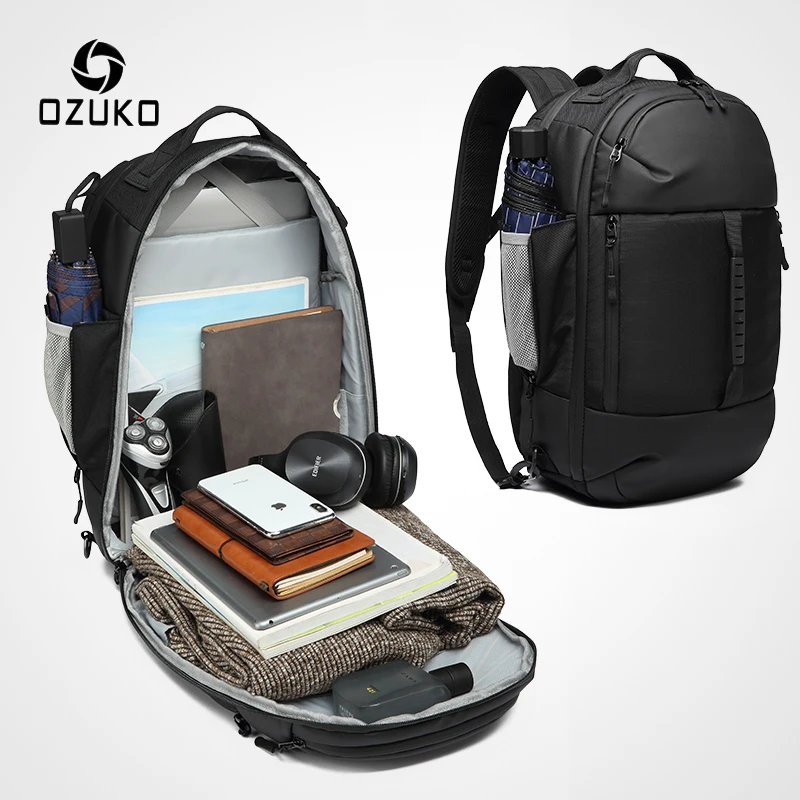 OZUKO 2022 New Multifunctional Men Backpack 15.6 inch Laptop Bag Male Waterproof Large Capacity Backpacks Travel Bags Mochila
