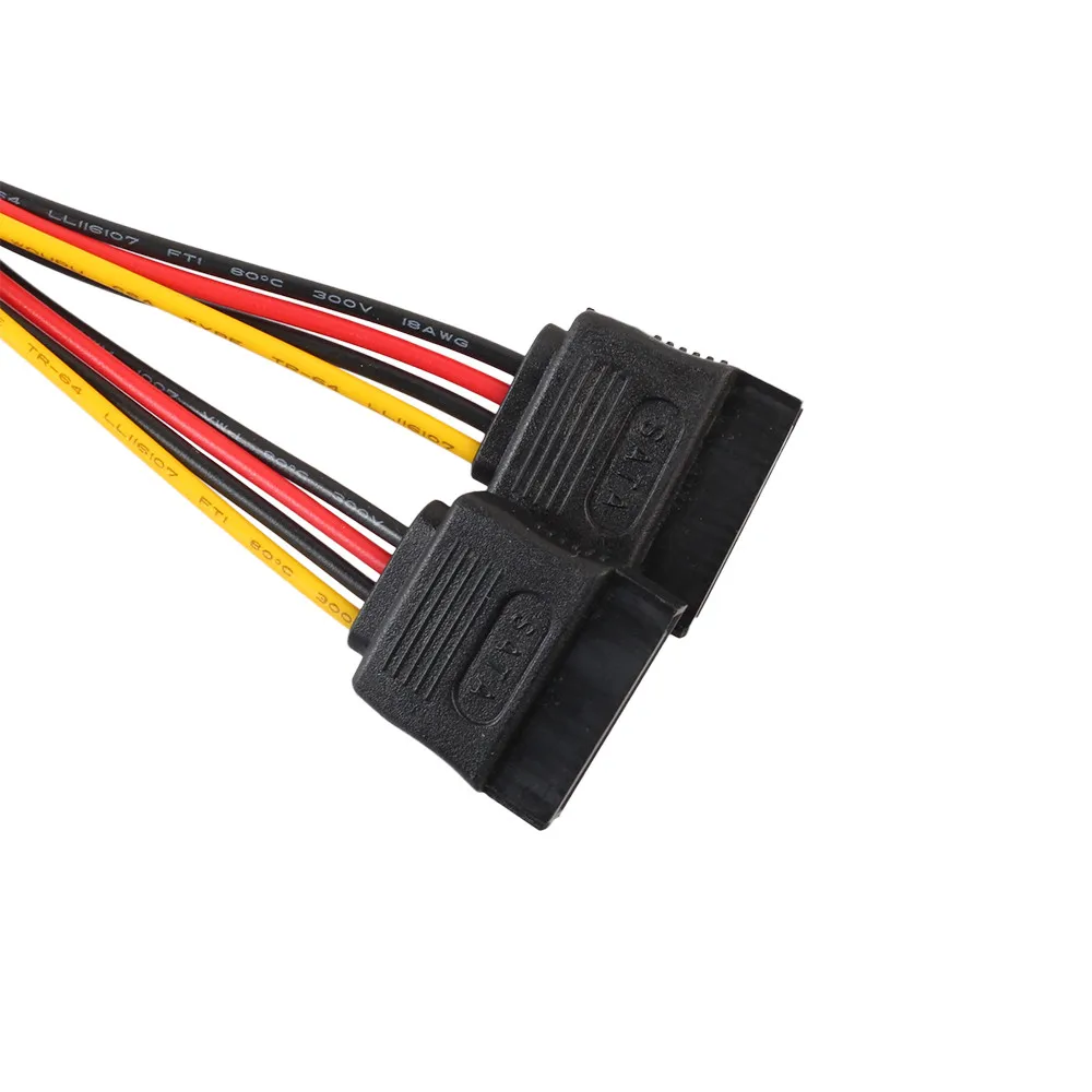 4Pin IDE Molex до 2 ATA SATA Блок питания Y сплиттер жесткий приводной удлинитель Кабель