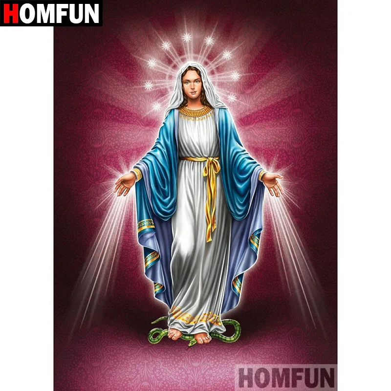 Алмазная 5D картина HOMFUN сделай сам полноразмерная/круглая вышивка религиозная