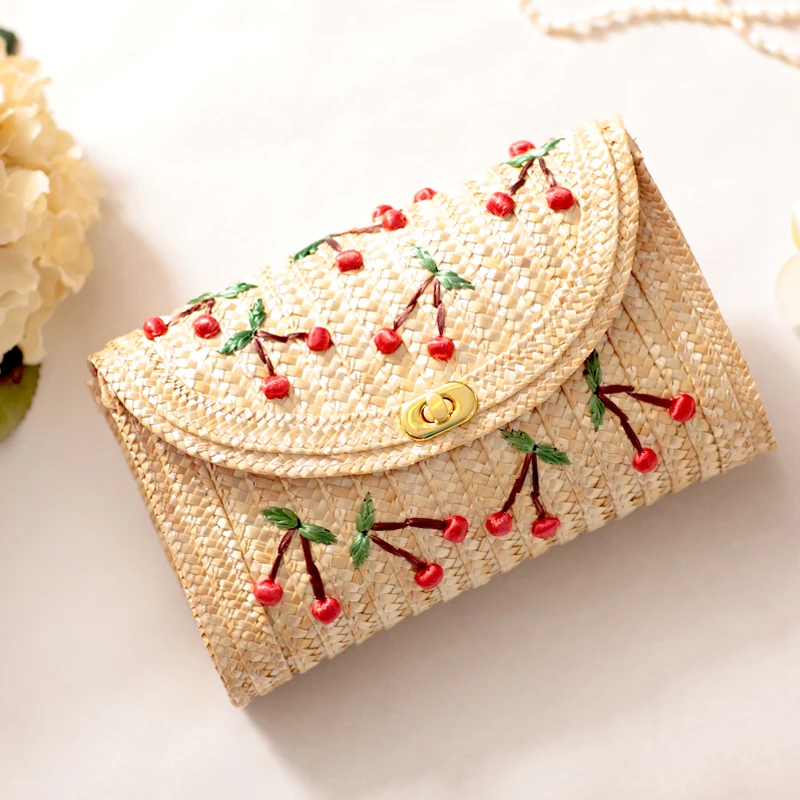 Соломенный клатч для вечерние соломенные сумки нейлон женские летние лоскут