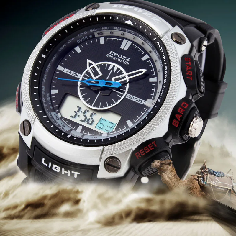 Новые армейские часы мужские спортивные бренд Epozz военные водонепроницаемые