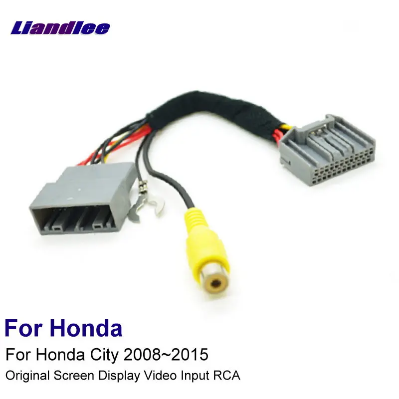 Liandlee заднего вида Камера RCA адаптер провода для Honda City /XR-V HR-V Vezel 2009-2015 оригинальный