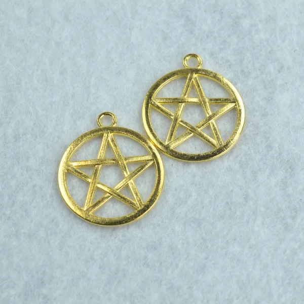 

15pcs Gold color star Charms Necklace Pendant Bracelet Jewelry Making Handmade Crafts diy Supplies 28*24mm L305