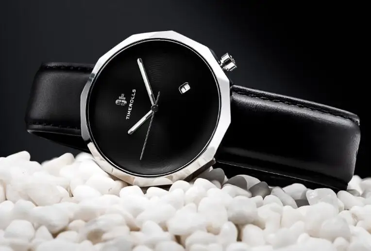 Xiaomi Youpin NUT series двенадцати Угловые кварцевые часы TIMEROLLS импортный механизм, мощный светящийся, кожаный ремешок
