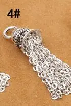 Style 4 925 Серебряная кисточка DIY браслет кисточка чистое серебро ювелирные изделия кисточка - Цвет: Style 4