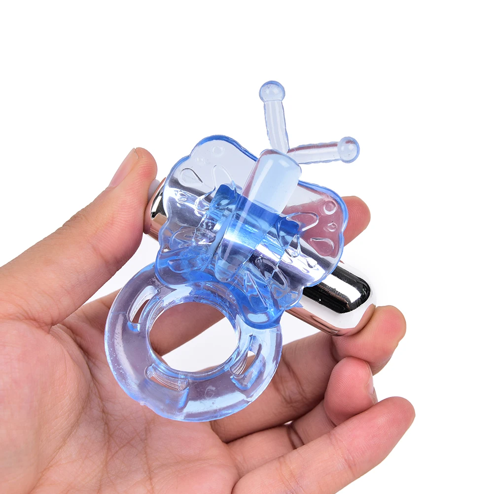 Мощный вибратор TPE секс магазин бабочка вибрирующий пенис кольцо игрушки для