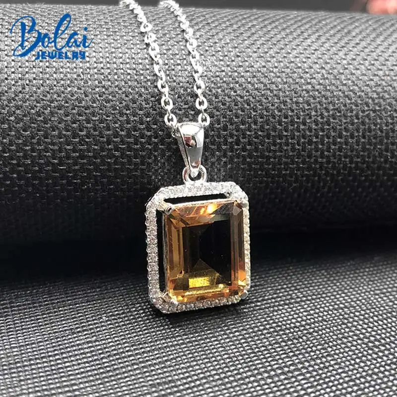 Pendant Bolai, большой нано диаспор, меняющий цвет, ювелирный набор из серебра 925 пробы, браслеты с подвеской, серьги для женщин, драгоценный камень, свадьба - Цвет камня: Pendant