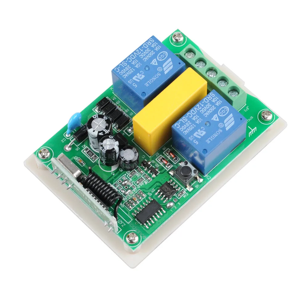 AC 220V RF 2CH Wireless Remote Control Switch 10pcs 433Mhz Receiver For Tubular Motor Garage Door Projection Screen | Обустройство