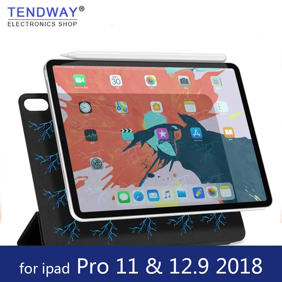 Tendway для iPad Pro 11 Чехол 12 9 2018 Funda Магнитный ультра тонкий чехол смарт-телефона