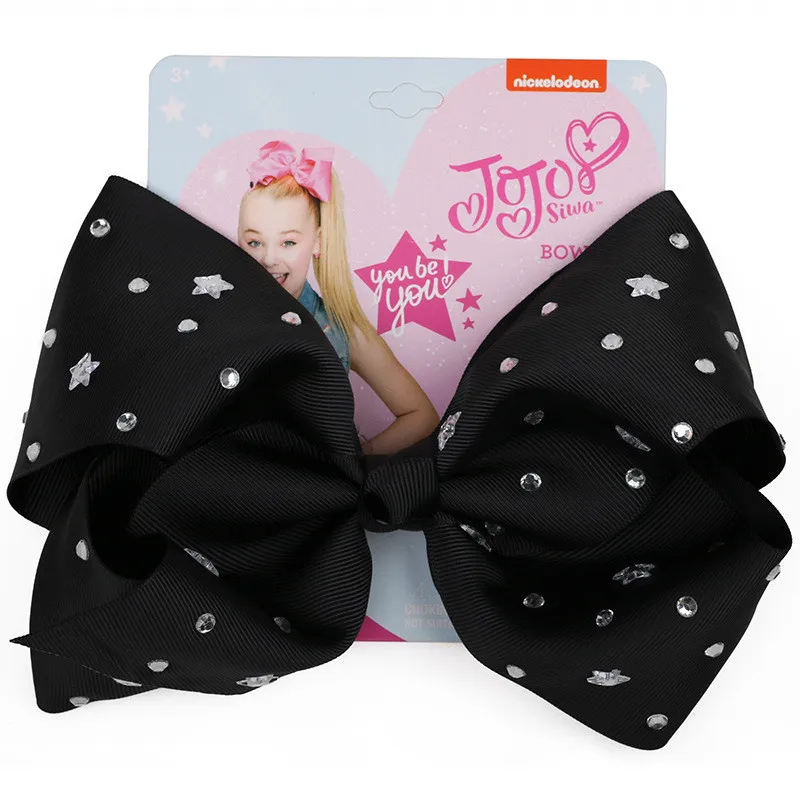 8 &quotJojo Siwa большой зажим для волос банты ручная работа шпилька Стразы ленты