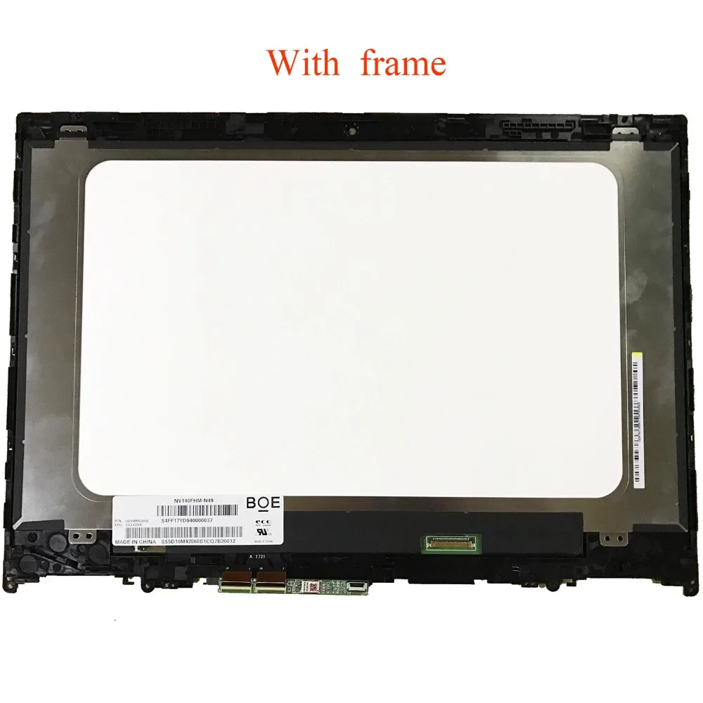 15 6 &quotдля Lenovo FLEX5 14 YOGA 520 14IKB сенсорный ЖК экран дигитайзер сборка рамка NV140FHM N49