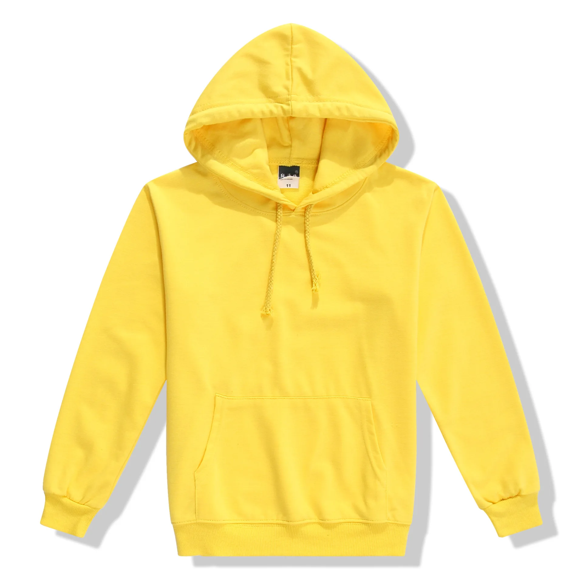 Коллекция 2018 года однотонные толстовки с капюшоном для детей возрастом от 4 до 14