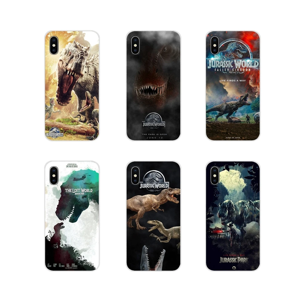 Чехол из ТПУ для Apple iPhone X XR XS MAX 4 4S 5 5S 5C SE 6 6S 7 8 Plus ipod touch с динозавром фильма Парк