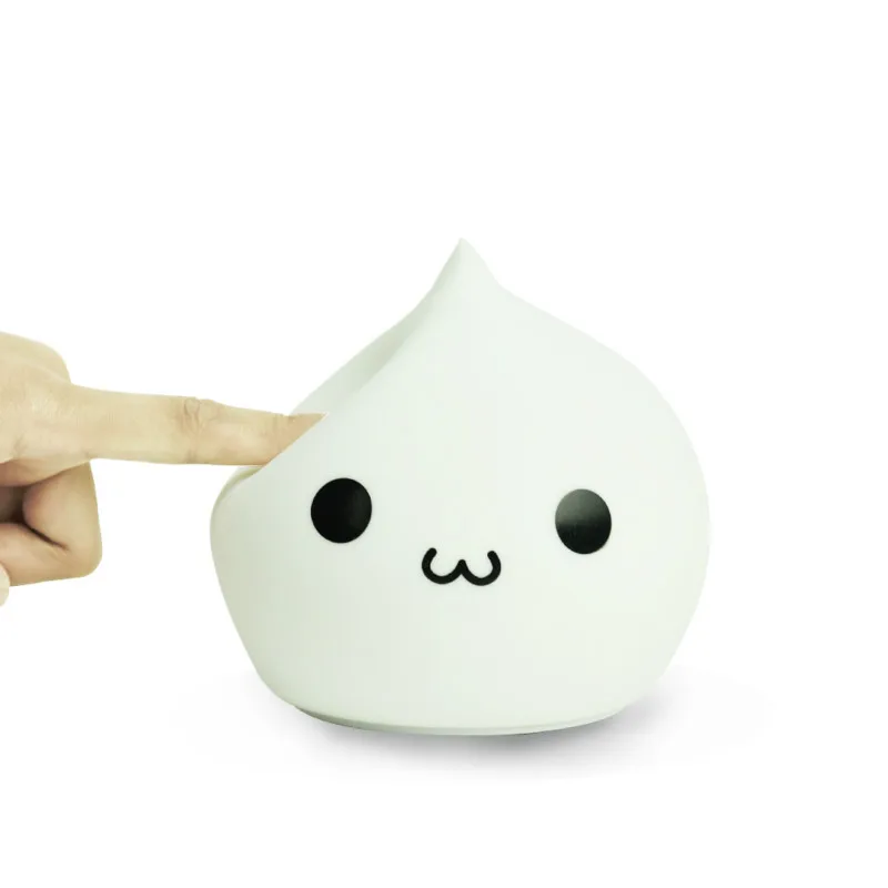 Silicone Touch Sensor Battery Night Light For Children Baby Kids 7 Colors 2 modes Cute Shape Soft Breathing 0-5W light | Лампы и