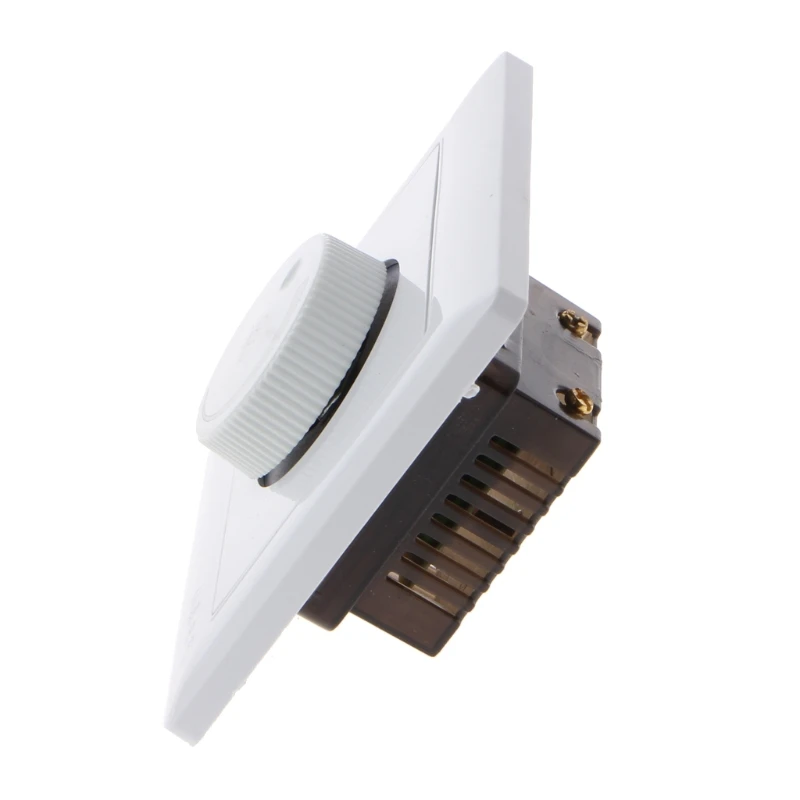 

White Speed Control Switch 1PC 220V 10A Adjustment Ceiling Fan Speed Control Switch Wall Button Dimmer Switch 86x86mm