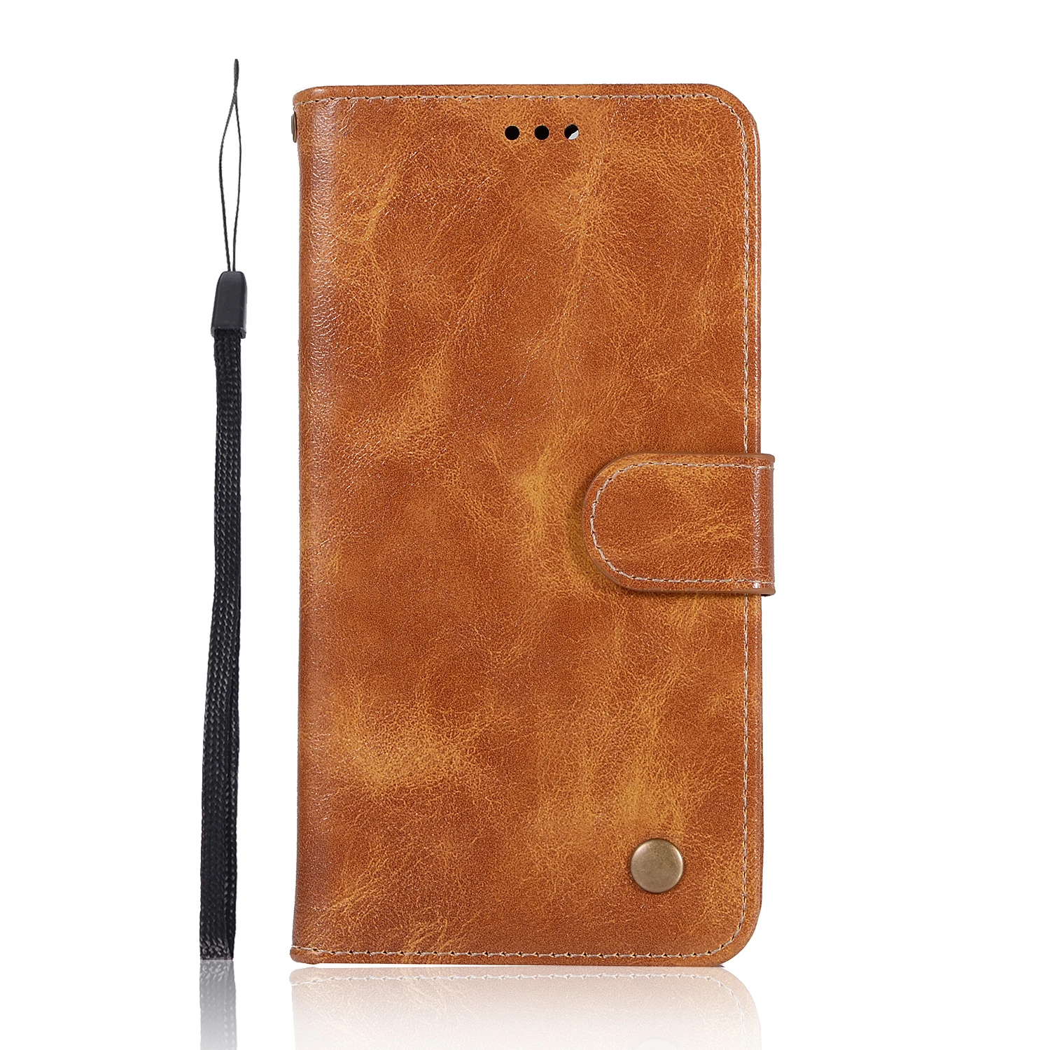 Кожаный чехол для huawei Y5 Y6 Y9 защитной оболочки кожаный книжка и кошелек в ретро