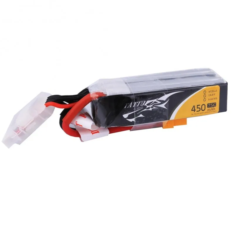 Литий полимерный аккумулятор tattu 14 8 v 450mAh Lipo 4S 75C RC батарея с разъемом XT30 батареи