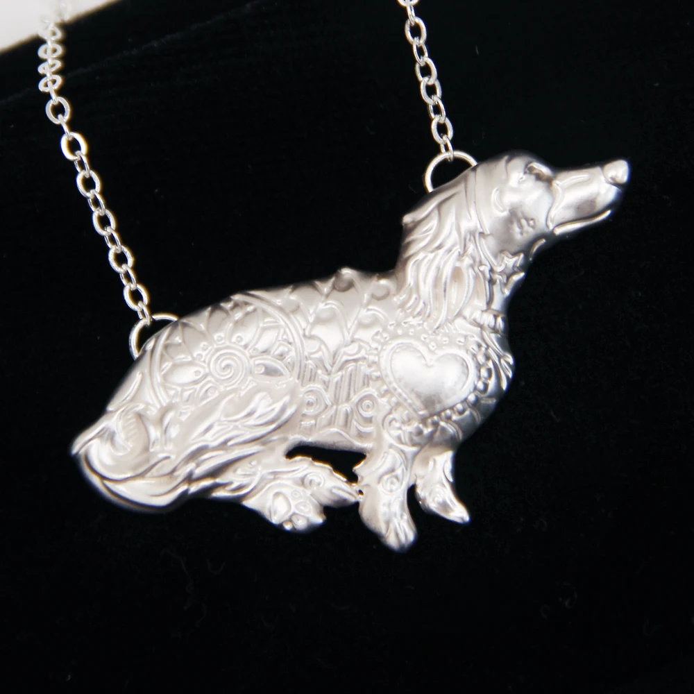 1 шт 1230 ожерелья с таксой кулоны Doxie Dog Lover Day of the Dead Charms Мемориальный Подарок