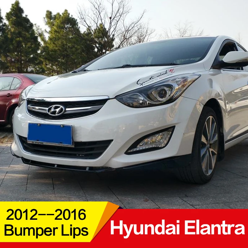 Использование для hyundai Elantra Avante бампер губы 2012- Комплект кузова спойлер спортивные аксессуары защита переднего и заднего бампера