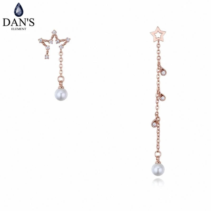 Серьги DAN'S ELEMENT 3 цветов изготовленные из циркония AAA в виде розы сердце для