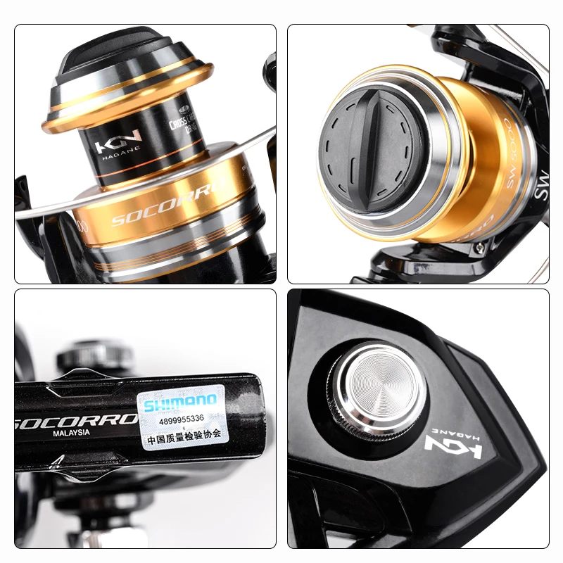 100% оригинальная Рыболовная катушка Shimano SOCORRO SW 8000 Большая Морская 4 + 1BB 9: 1 X Ship с