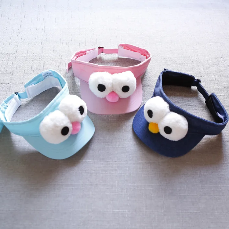 Летняя Повседневная хлопковая кепка для детей милая шапка с большими глазами