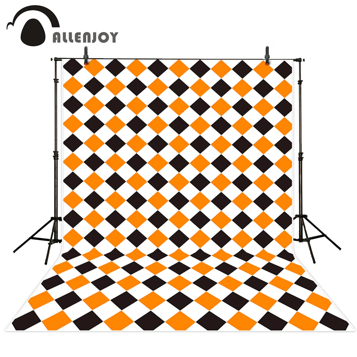 Allenjoy фотографический фон оранжевый белый черный решетка Профессиональный