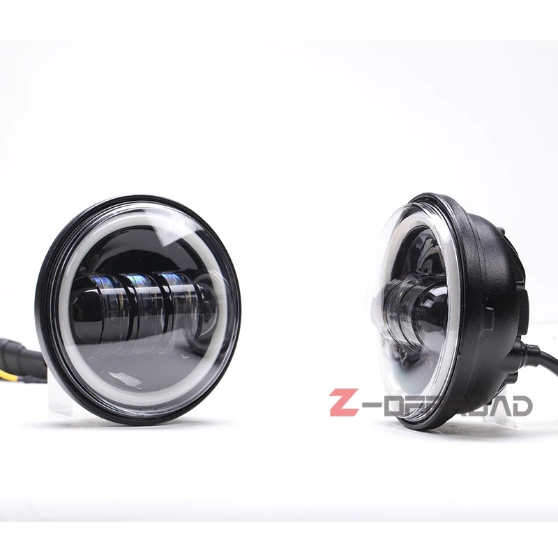 LED мотоцикл 4 5 &quotDRL Противотуманные фары Замена Белый Halo угол глаз кольцо для Touring