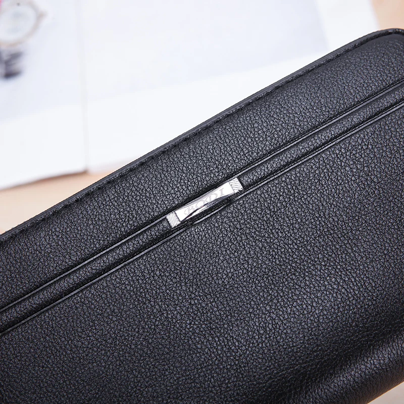 Jisoncase мужские кошельки с карманом для монет Длинный кошелек на молнии мужчин