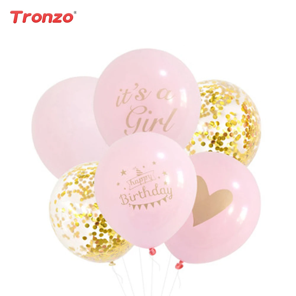 

Tronzo Birthday Party Balloons Birthday Party Decorations Kids Happy Birthday Wedding Party Decoration Pink Latex Balloons