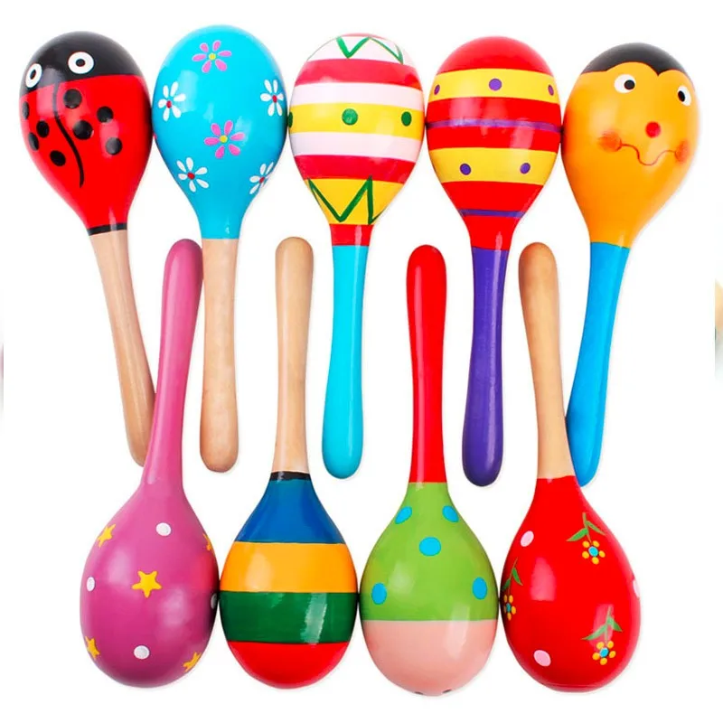 Colorful wooden toys musical instruments baby toy montessori rattle shaker kids music for babies brinquedos |