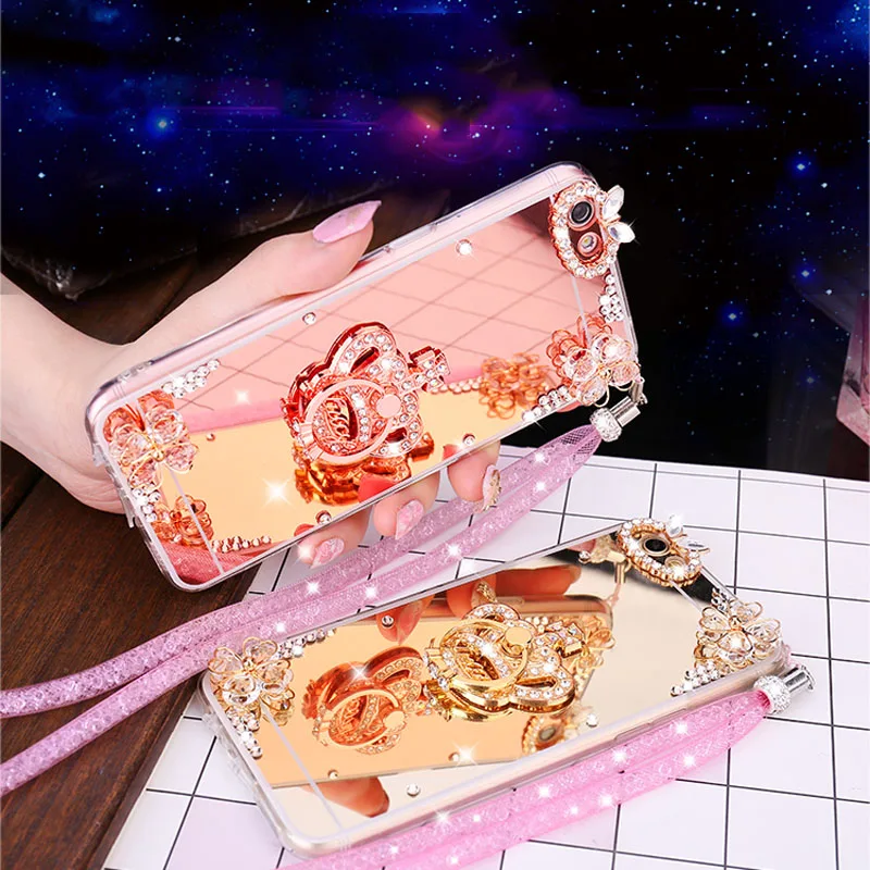 Handmade Crown Diamond Rhinestone Mirror Soft TPU cover Case For Xiaomi A1/5X/Max 2/Mix 2 redmi 4x/5 plus/redmi Note 3 4X 5A/ |