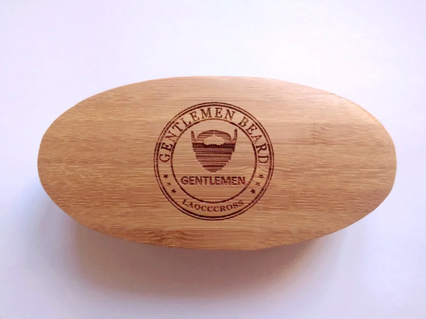 LAOCCCROSS Bamboo Wood Boar щетка из голландсокого дерева и щетка для усов для мужской бороды Уход выгравированный логотип