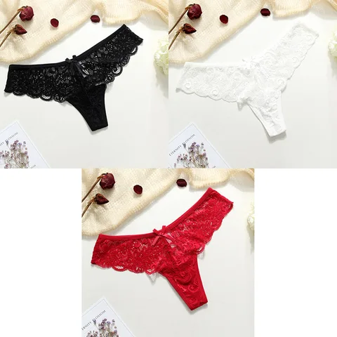 3pcs lenjerie sexy femeie tanga chiloți din dantelă g-string t-back feminin lenjerie sexy dantelă sexy chiloți chiloți pentru femeie
