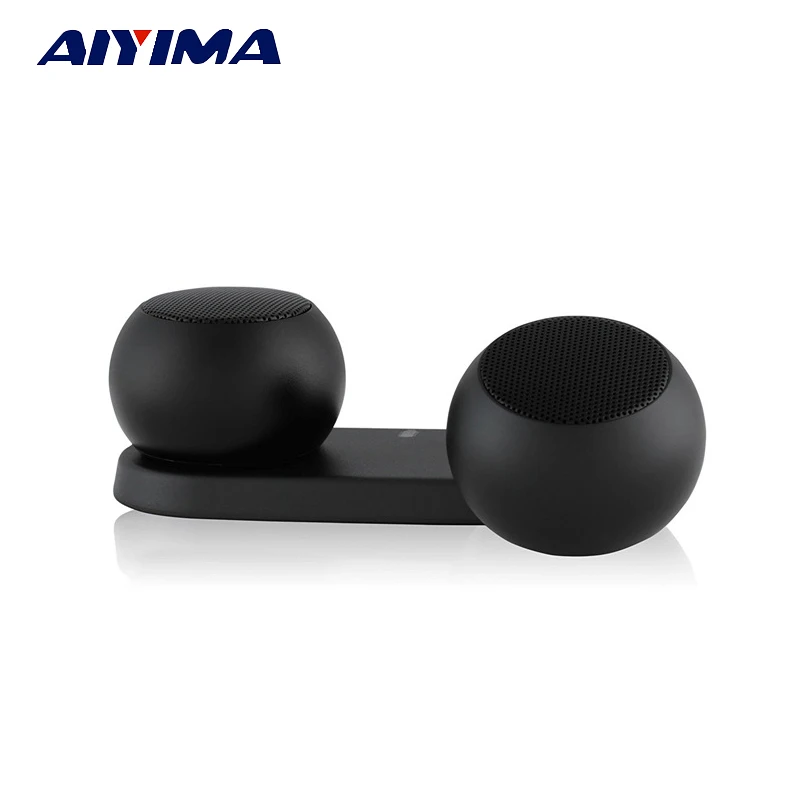 AIYIMA 2 шт. TWS мини беспроводная Bluetooth Колонка портативный аудио музыкальный плеер