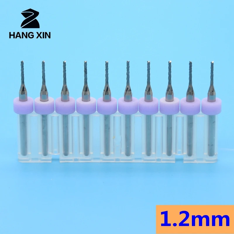 HANGXIN 1 2 мм Карбид печатные платы инструменты 10 шт CNC режущие биты фрезерный