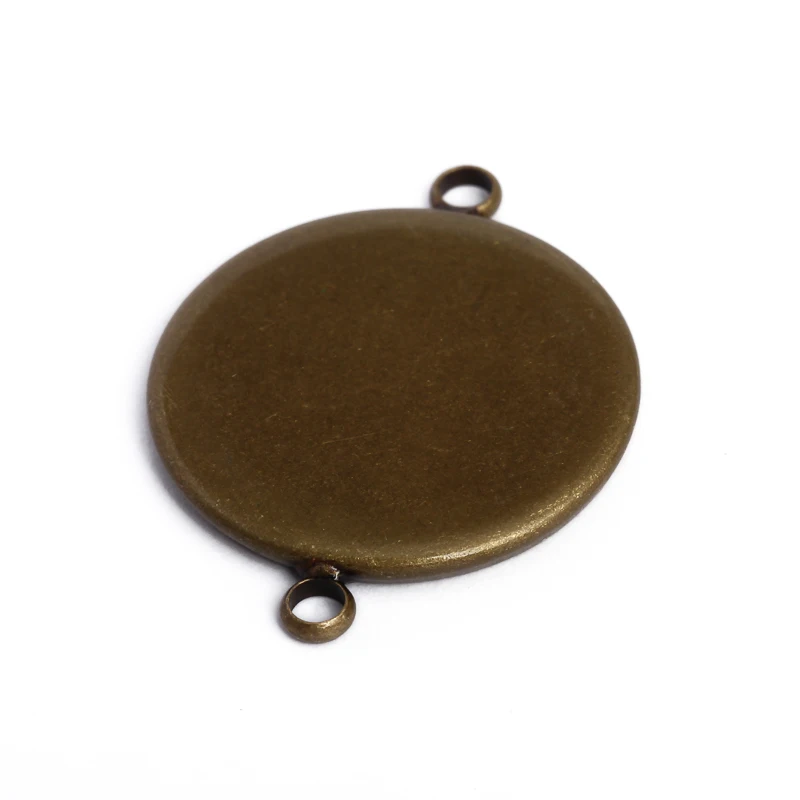 20 шт. 12/14/16/18/20/25 мм двойное отверстие стекло кабошон основа настройки Безель лотки