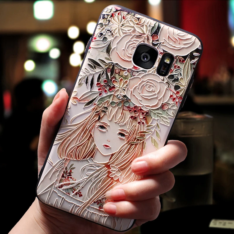 YonLinTan 3D Phone coque cover case For Samsung galaxy s 6 S6 / s6 Edge s6edge on Cartoon Silicone luxury Silicon back cases |