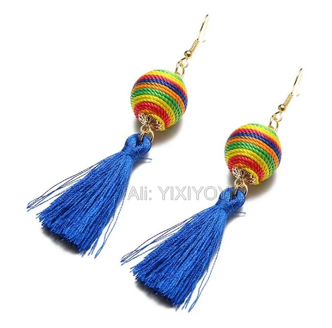 Fashion Girl's Gift Vintage Bohemian Fringe Dangle Earrings Women's Jewelry Long Tassel Ancient Sexy Lady's Cool | Украшения и