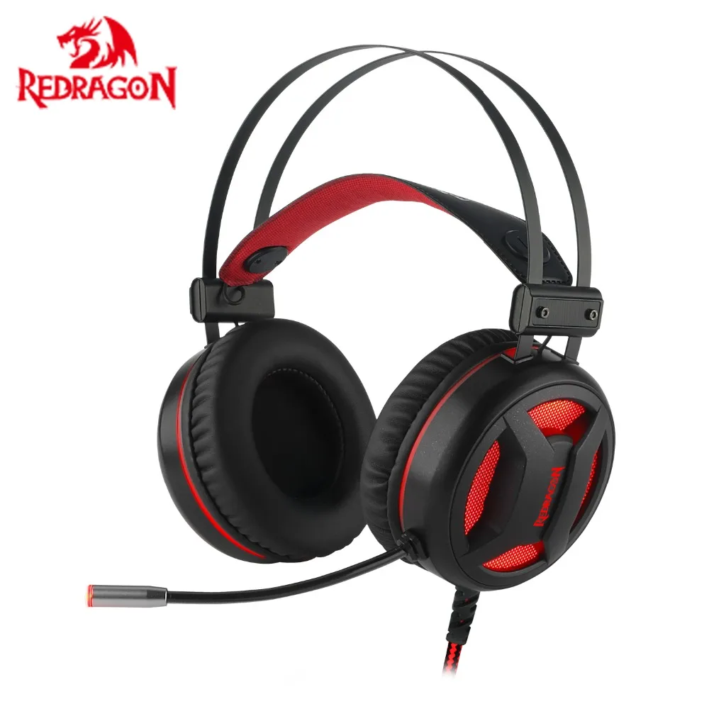 Redragon H210 игровой наушник 7 1 звук через наушники вкладыши гарнитура с регулятором