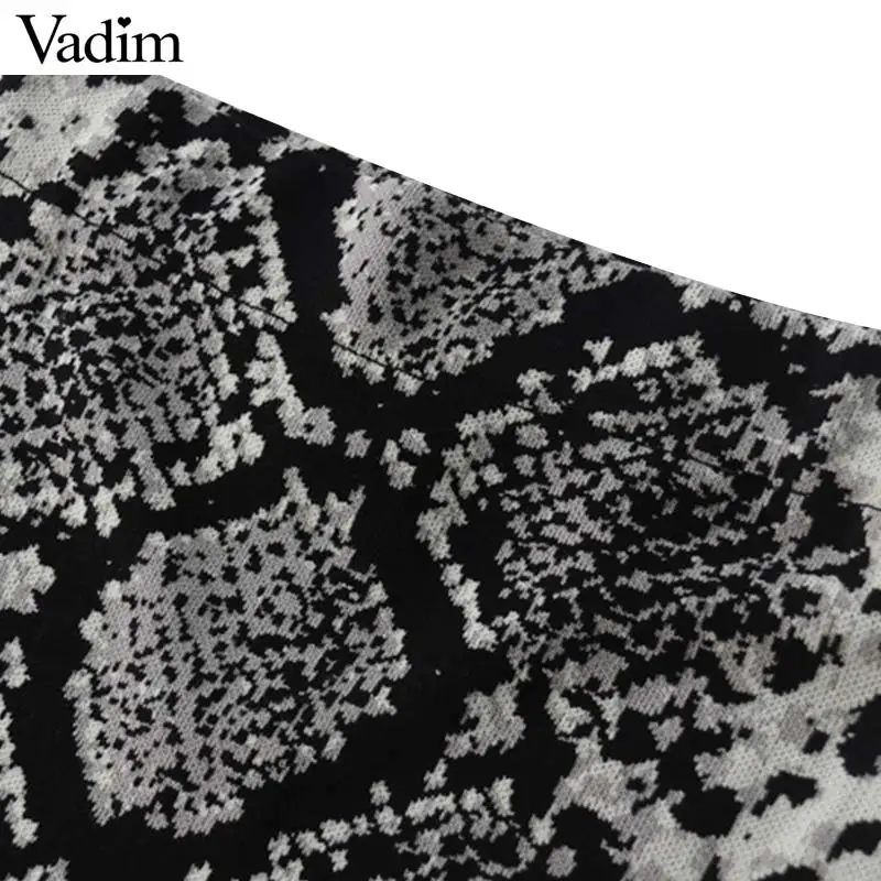 Женская трикотажная Мини юбка Vadim облегающая эластичная мини с принтом в виде