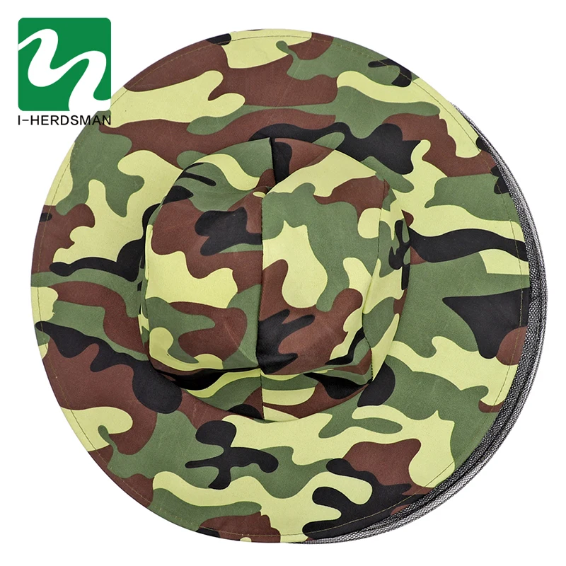 

1 Pcs Beekeeper Protective Camouflage Hat Beekeeping Bee Coat Bee Hat Bee Protective Cap Prevention Caps Mesh Beekeeping Tools