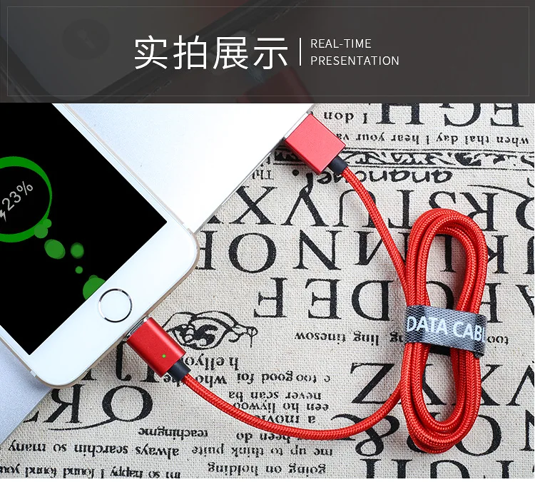 3 в 1 2.4A Магнит USB кабель с нейлоновой оплеткой USB кабель мобильного телефона зарядный кабель для передачи данных для iPhone 8-pin/Micro USB/Тип-C USB интерфейс