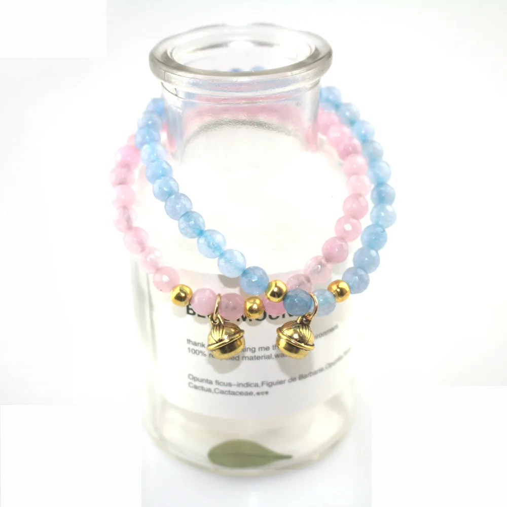 2018 модный розовый синий натуральный кристалл колокольчик сделай сам ручной